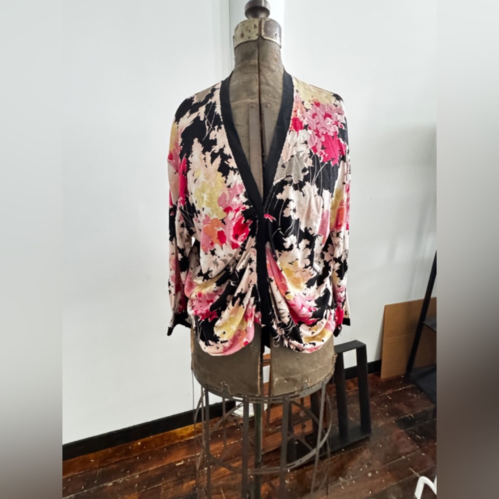 Silk floral sweater